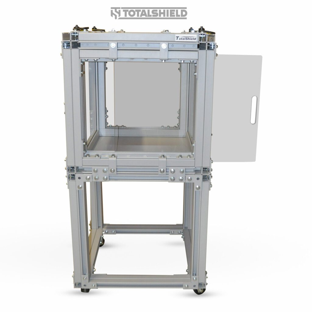 TotalShield’s pressure testing blast containment enclosure for pneumatic pressure tests
