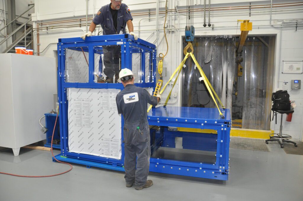 Machine guard designed after using our blast testing results archive.