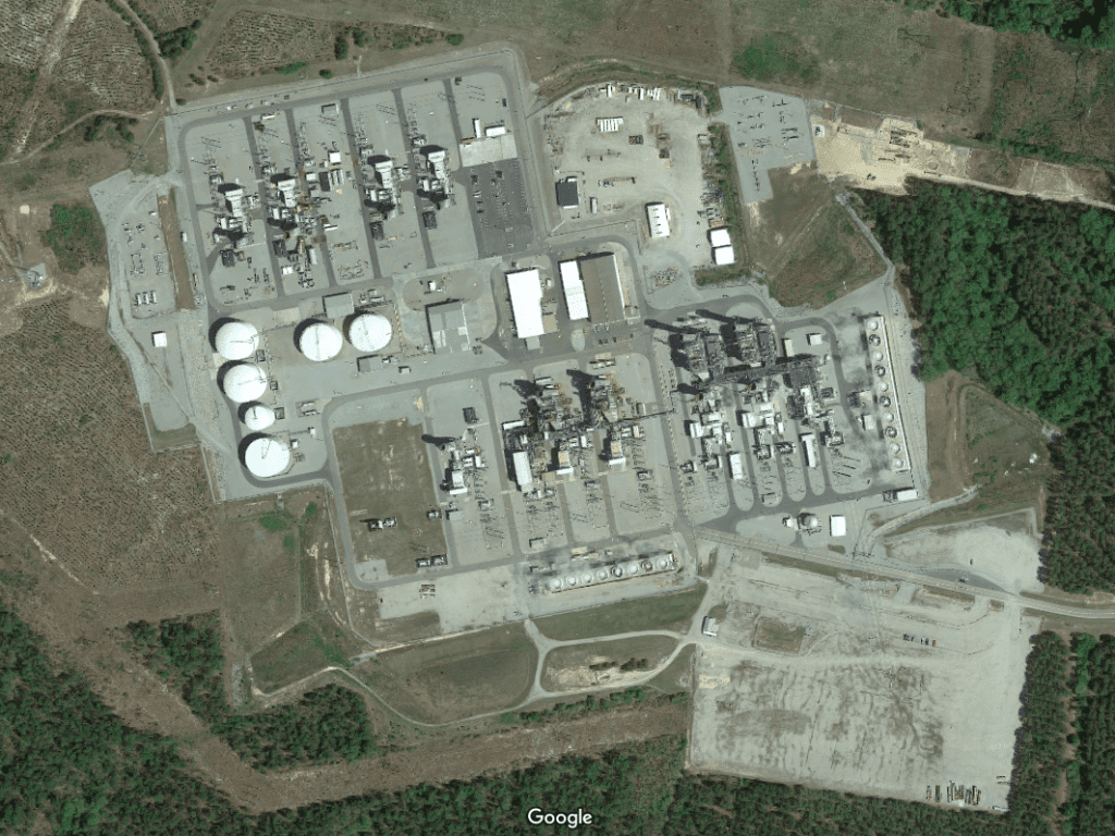 Satellite image of Duke Energy’s substation. Source: Google Maps.
