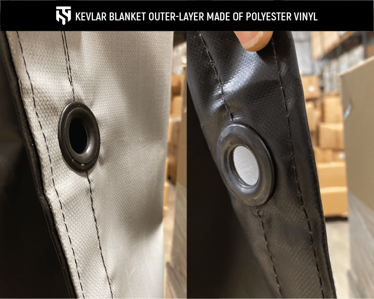 Closeup of a Kevlar tarp outerlayers